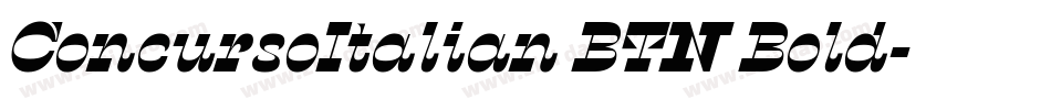 ConcursoItalian BTN Bold字体转换